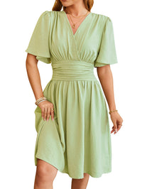 Graceful Modest Summer Dress with Bell Sleeves - Feminine & Affordable Women's Fashion