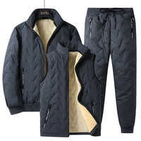 Premium Men's Thermal 3-Piece Suit for Autumn & Winter - Warm Hooded Wool Set