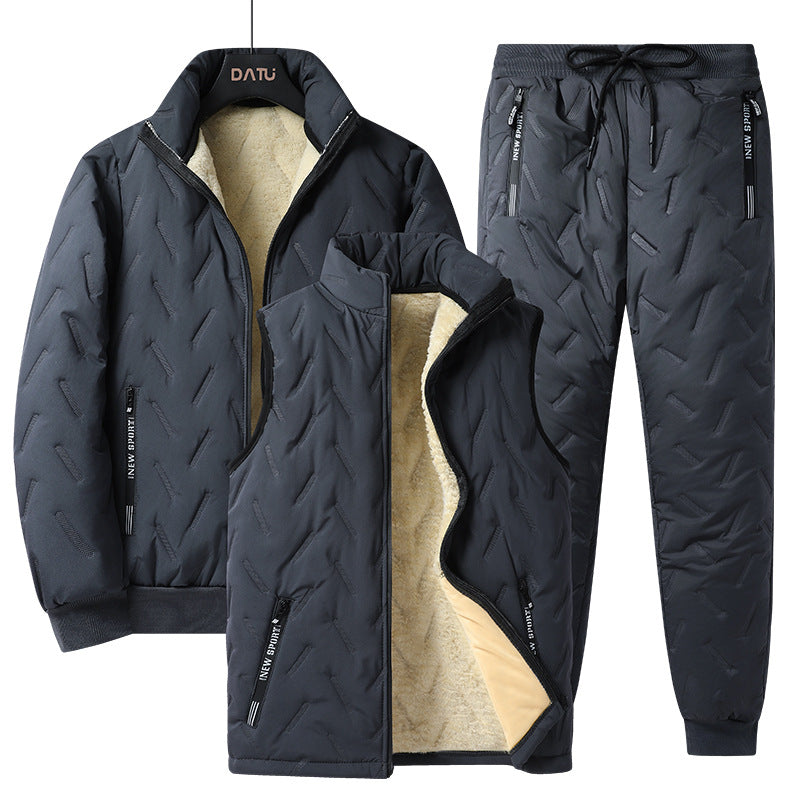 Autumn And Winter Men's Thermal Three-piece Suit What Else You Got?