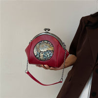 Western Shell Crossbody Bag – PU Leather Shoulder Purse for Women