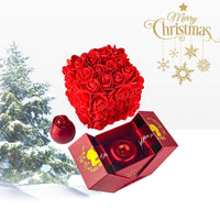 Eternal Rose & Crystal Necklace Gift Set - Forever Love Valentine's Day Jewelry Box for Her