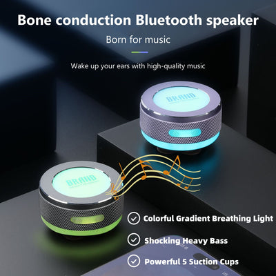 Mini Bone Conduction Bluetooth Speaker – RGB Lights, Magnetic Vibration & Waterproof Design