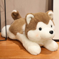 Adorable Husky Plush Pillow - Soft Rabbit Fur Pet Companion - Cozy & Cuddly Decor