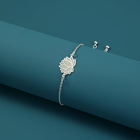 Silver Brass Lotus drop oil glow-in-the-dark bracelet What Else You Got?