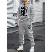 Men's Casual Sporty Hoodie & Pants Set – Comfortable Two-Piece Tracksuit