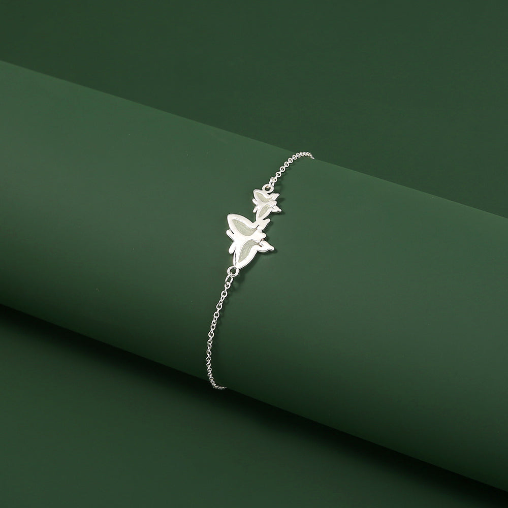 Copper Butterfly Glow‑in‑the‑Dark Silver Bracelet What Else You Got?
