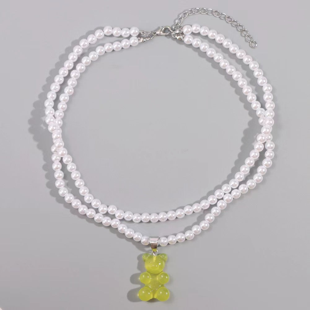 Creative Transparent Candy Bear Pendant Necklace What Else You Got?