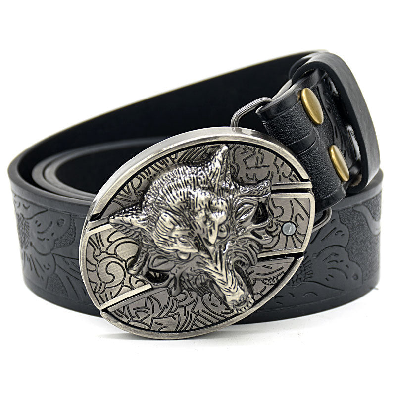 Men's Casual All-Match Smooth Buckle Belt - Adjustable & Stylish