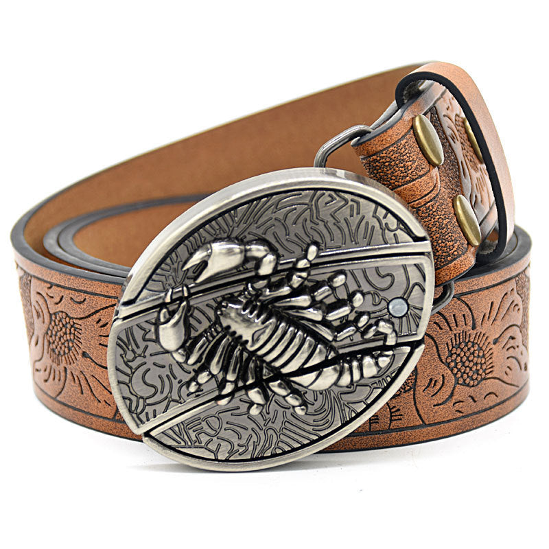 Personality Student Trendy Printing Engraving Smooth Buckle Knife Embossing Belt What Else You Got?