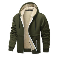 Heavenly Comfort Men's Heavyweight Fleece Hoodie - Thick Sherpa Lined Winter Jacket with Zipper