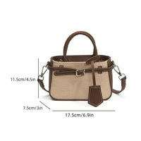 Elegant French-Style Crossbody Tote – Lightweight PVC Bag with Suede Lining & Multi-Pocket Interior
