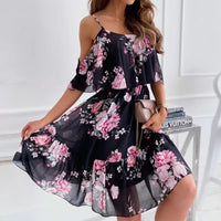 Floral Ruffled Suspender Dress - Feminine & Flirty Summer Style