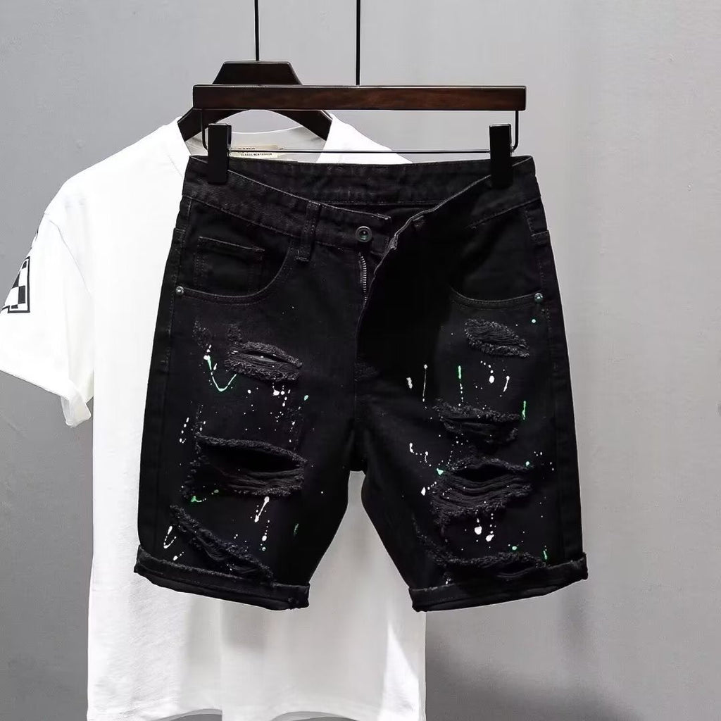 Summer Ripped Thin Denim Shorts Men What Else You Got?