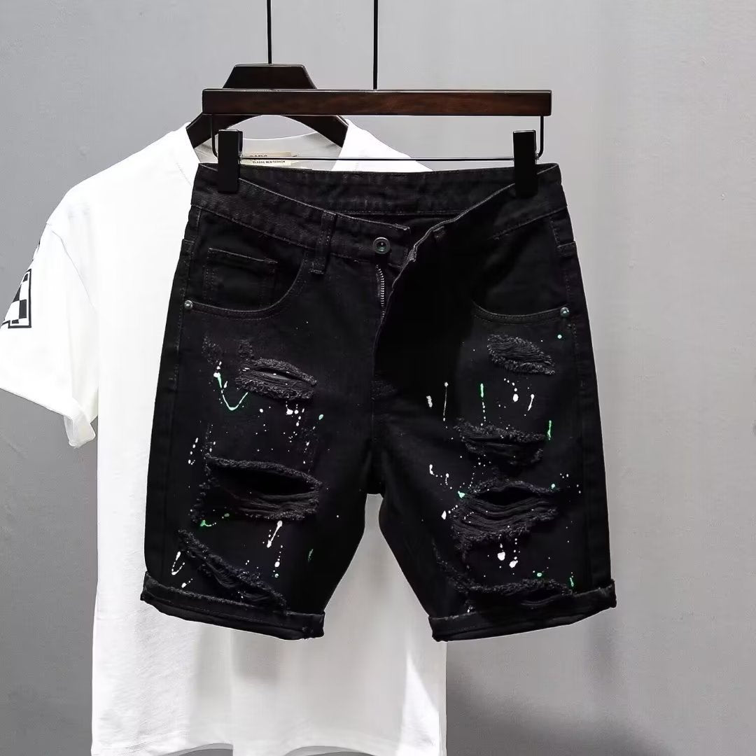 Summer Ripped Thin Denim Shorts Men What Else You Got?