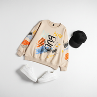 Harajuku Streetwear Crewneck – Oversized Japanese Hip Hop Pullover Sweatshirt