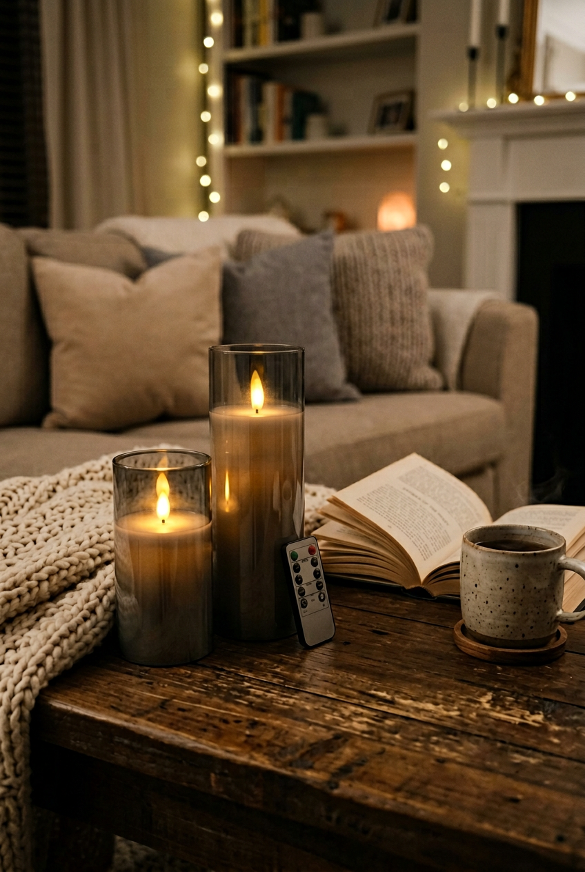 LED Remote Control Flameless Candle – Realistic Swinging Flame Glass Candle What Else You Got?