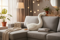 Giant White Goose Plush Pillow – Ultra-Soft Bedroom Decor & Sleeping Cushion (Up to 190cm)