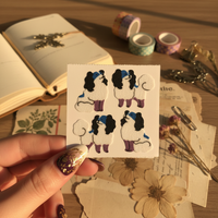 1980s Vintage Flocked Poodle Sticker Sheet No. 2 — Fuzzy NOS Collectible