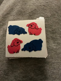 Vintage 1980s Great Seven Fuzzy Flocked Puppies Sticker Sheet - NOS Collectible