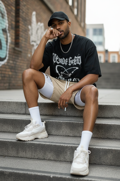 Child of God Faith Streetwear Shorts – Bold Christian Graphic Print & Double-Layer Comfort