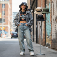 Vintage Bucket Hat for Sun Protection & Style | Unisex Retro Sun Hat - Khaki, Black, Gray & Army Green