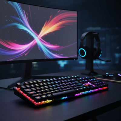 Gaming Keyboard with Floating Keys & Vibrant Backlight – USB Wired