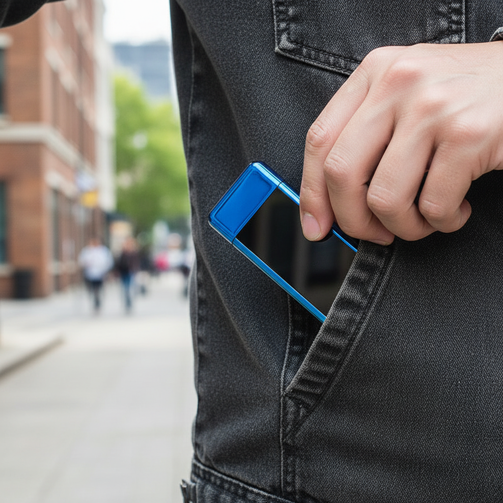 LED Touch-Sensor Induction Lighter – Windproof USB-Rechargeable Zinc Alloy EDC
