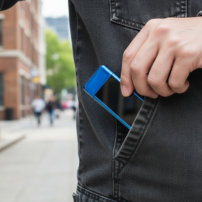 LED Touch-Sensor Induction Lighter – Windproof USB-Rechargeable Zinc Alloy EDC