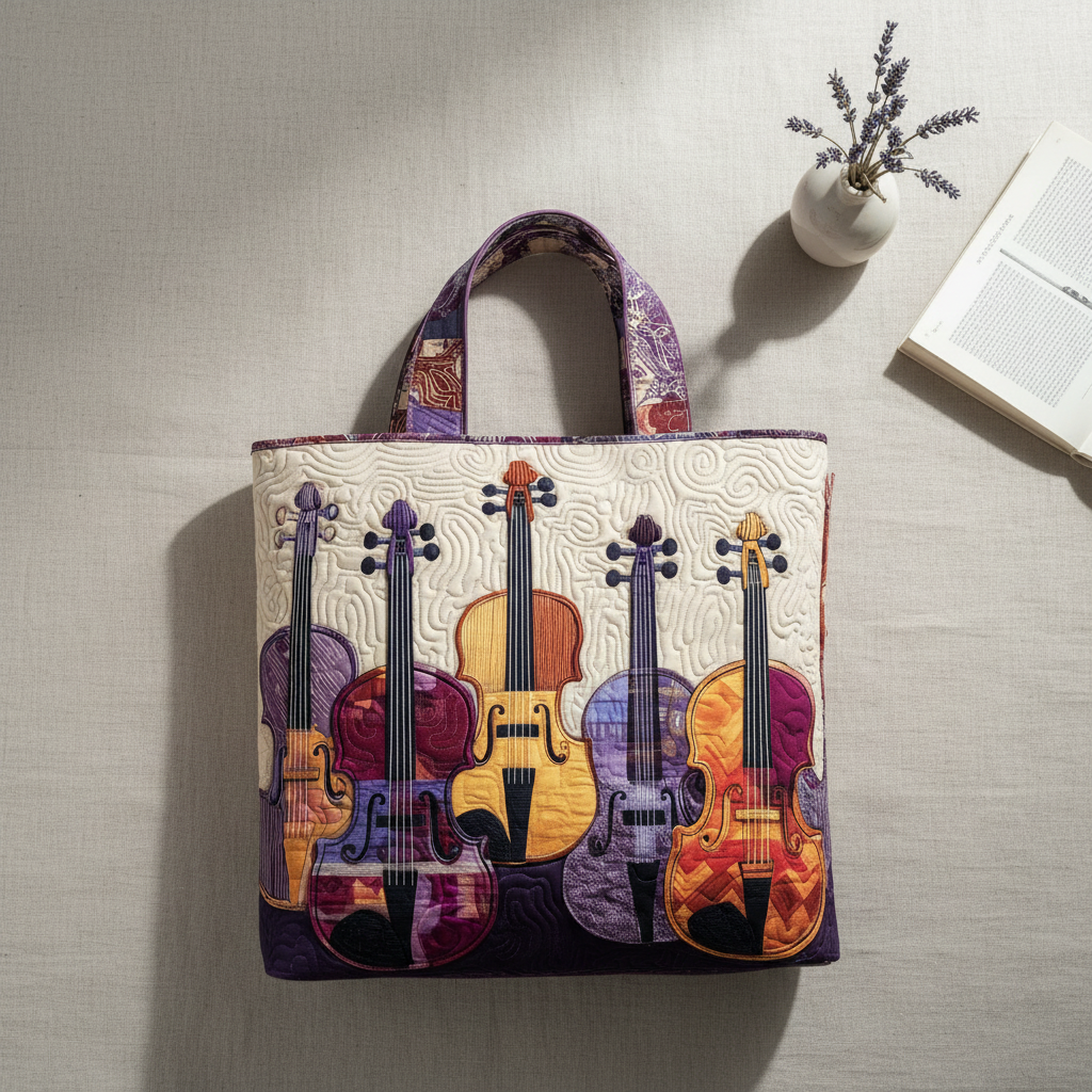 Digital print floral canvas tote bag flat lay