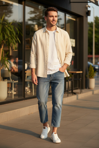 Men's Trendy Straight Leg Loose Cropped Pants – Effortless Modern Style
