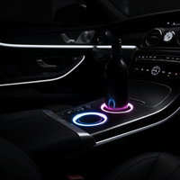 7-Color LED Car Cup Holder Coaster – USB & Solar RGB Ambient Light – Perfect Gift for Drivers