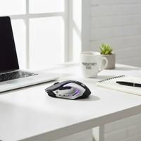 Silent Wireless Gaming Mouse – 6 Buttons | 1600 DPI | Bluetooth & 2.4G | Ergonomic Design