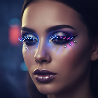 LED Light-Up False Eyelashes – 6 Colors, 7 Flash Modes for Cosplay & Events