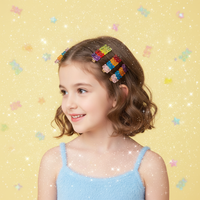 Y2K Gummy Bear Hair Clips – Acrylic Candy Color Bear Clips for Kids & Adults