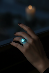 Glow-in-the-Dark Dog Paw Ring – Adjustable Luminous Copper Ring for Pet Lovers