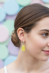 Glossy Gummy Bear Earrings – Lightweight Resin Kawaii Jewelry