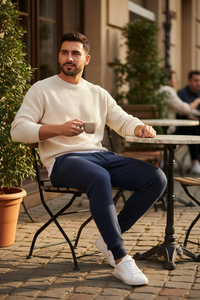 Men's Cozy Fleece Casual Pants – Drawstring Waist & Comfort Fit