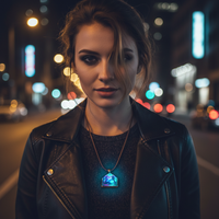 Glow-in-the-Dark Pyramid Necklace – Luminous Geometric Pendant for Festivals & Nightlife
