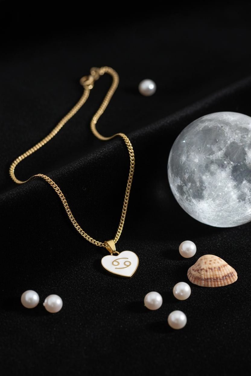 Cancer Zodiac Constellation Necklace – Guided by the moon, protected by love. A necklace for the sign that feels everything deeply.