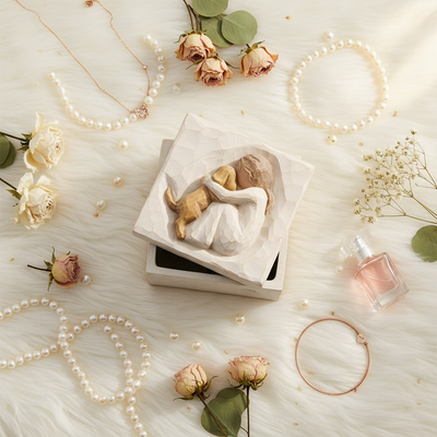 Conch Girl Resin Jewelry Box Ornament – Unique Handmade Gift & Home Decor