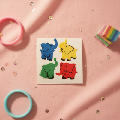 1980s Vintage Flocked Animal Sticker Sheets - 5-Pack (Soft, Fuzzy & Collectible)