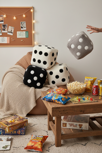 Dice Plush Throw Pillow – Fun Game Room Decor & Novelty Sofa Cushion