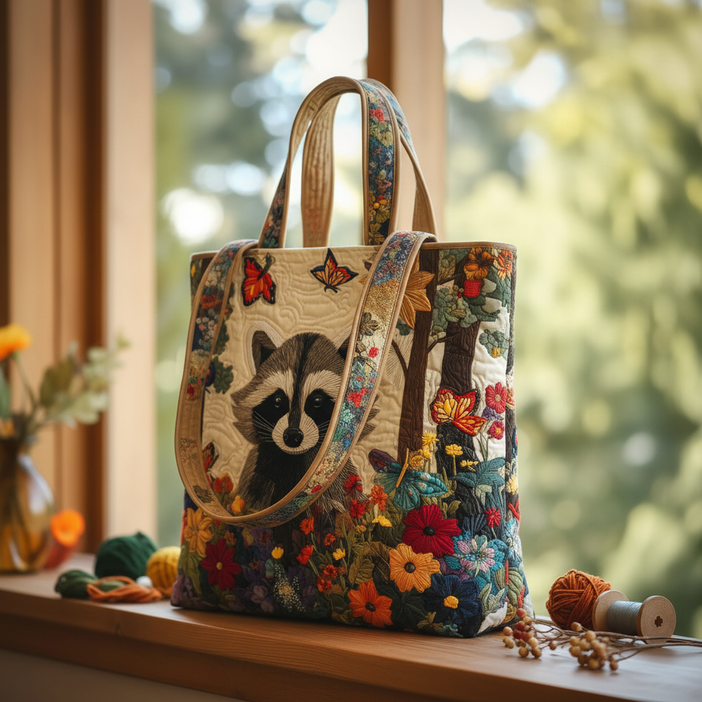 Digital print floral canvas tote bag angled product shot