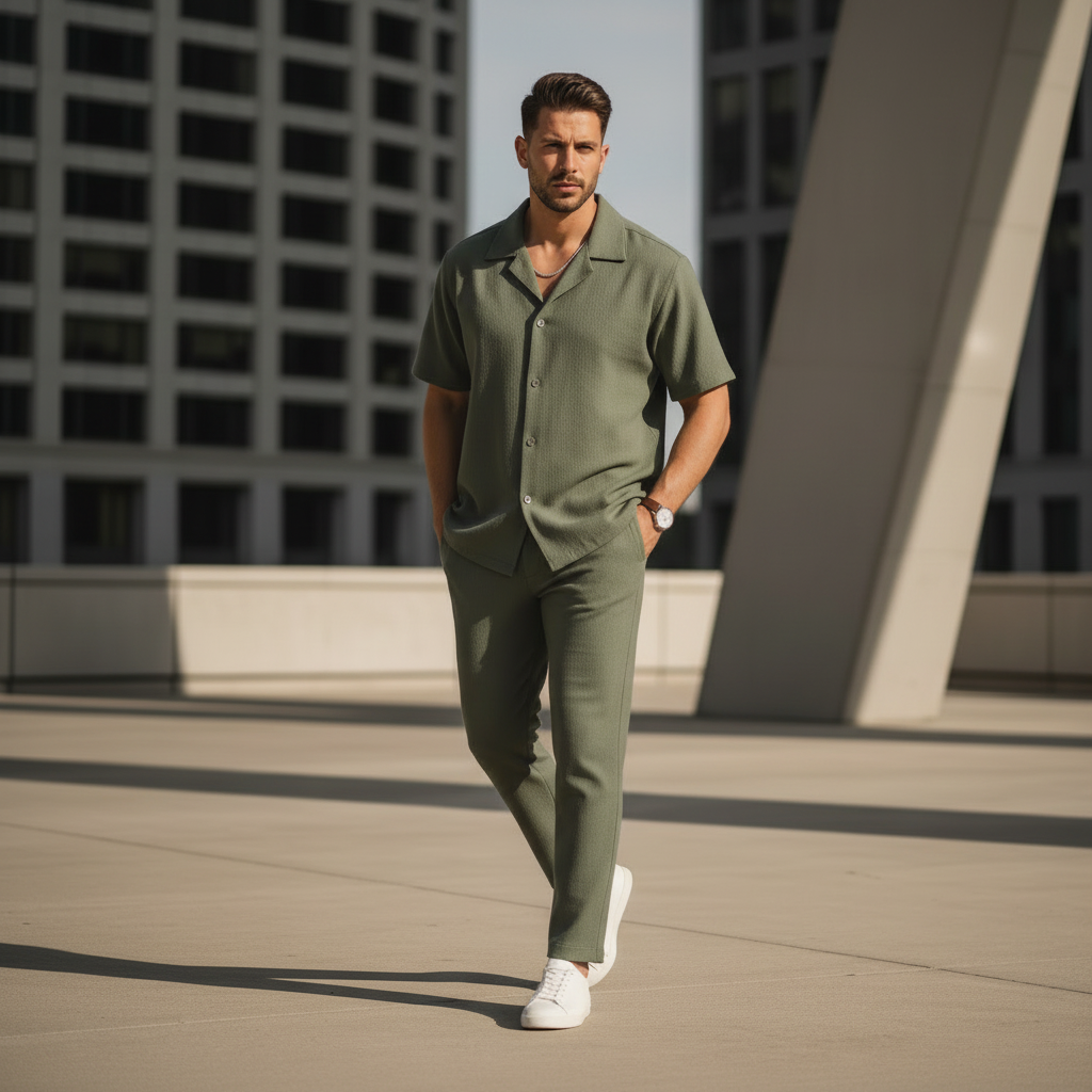 Men's Two-Piece Suit Set lifestyle photo