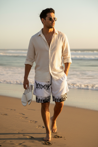 Men's Bold 3D Print Beach Pants – Summer Style with Double-Layer Comfort