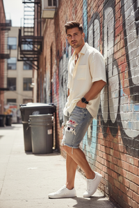 Men's Trendy Distressed Denim Shorts – Streetwear Fashion