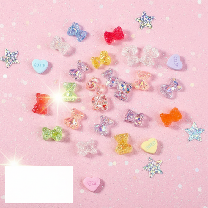 Y2K Gummy Bear 3D Nail Charms – Candy Bear Nail Art Decorations