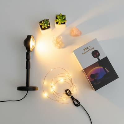 Rainbow Sunset Projection Lamp – Dreamy Night Light & Room Decor with Sunset & Rainbow Effects