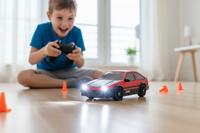 4WD RC Drift Car with LED Headlights – High-Speed 2.4GHz Remote Control Racing Car