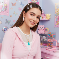 Y2K Gummy Bear Heart Necklace – Colorful Kawaii Candy Pendant